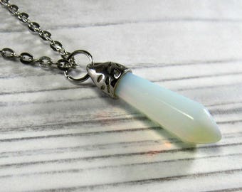 Opal Gemstone Pendant, Opal Gemstone Necklace, Chakra Necklace, Healing Crystal, Men's Necklace, Women's Necklace
