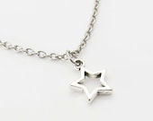 Star Charm Pendant Necklace, Small Star Charm, Men's