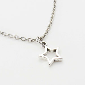 Star Charm Pendant Necklace, Small Star Charm, Men's Necklace, Woman's Necklace, Celestial Star Charm, Celestial Jewelry