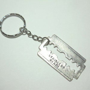 Razor Blade Pendant Keychain, Razor Blade Keyring, Razor Blade Lanyard, Accessories for Men, Gift for Men, Accessories for Women
