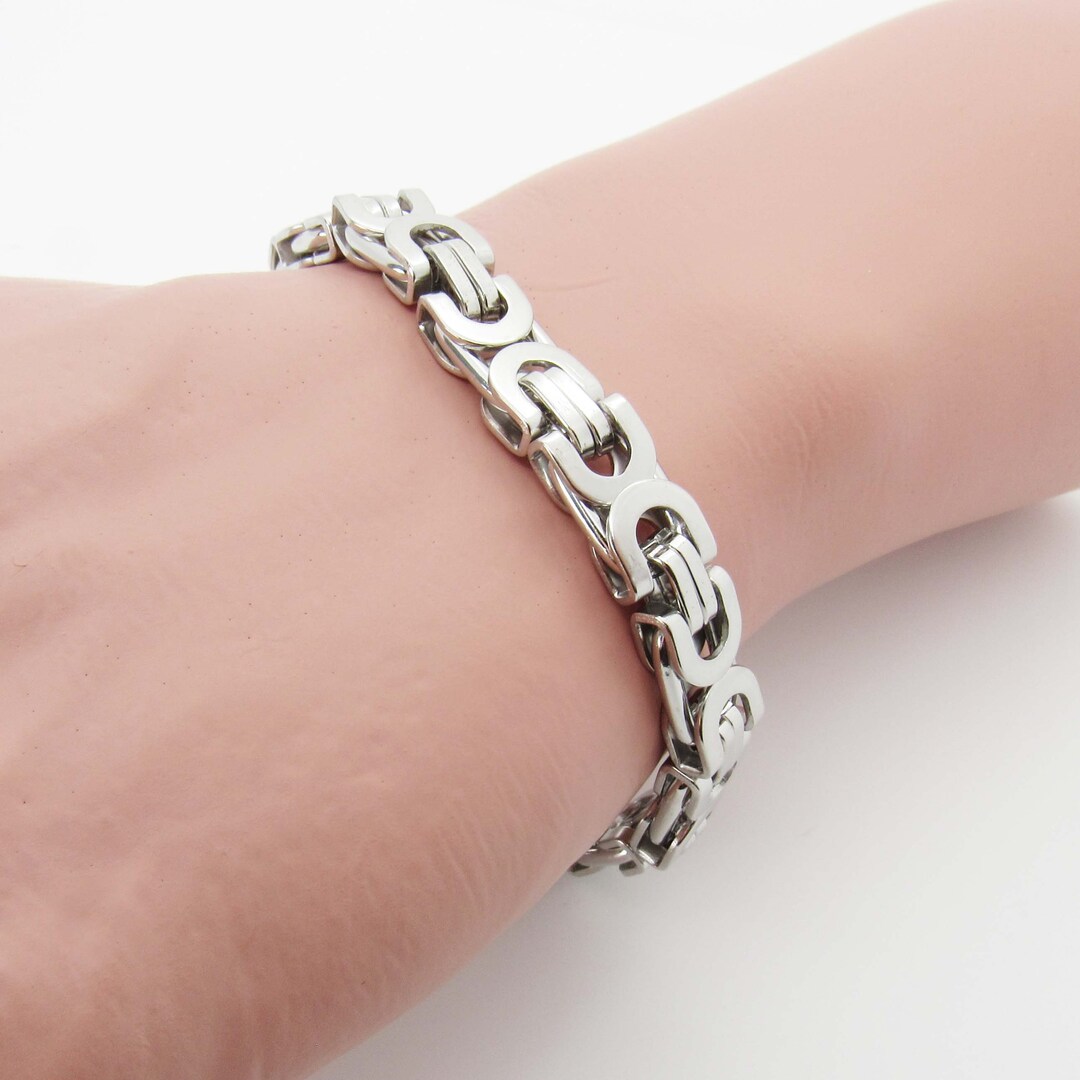 【2plan】24SS★ [LAN ARCHIVE] Flat Leather Chain Bracelet 2PLAN