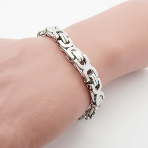 Stainless Steel Flat Link Chain Bracelet, 201 Stainless Steel