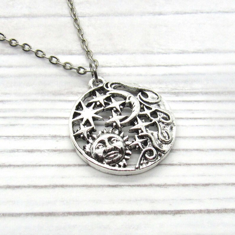 Woman/'s Necklace Sun Moon Stars Pendant Necklace Celestial Necklace Necklace for Women Men/'s Necklace