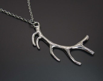 Deer Antler Pendant Necklace, Deer Antlers, Deer Antler Necklace, Animal Charm, Tribal Charm,  Men's Necklace, Women's Necklace
