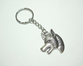 Wolf Pendant Keychain, Wolf Keyring, Wolf Lanyard, Animal Pendant Keyring, Men's Accessories, Women's Accessories, Gift for Men