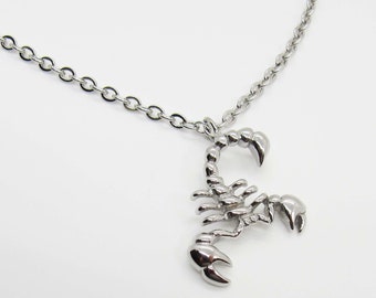 Stainless Steel Scorpion Pendant Necklace, Men's Necklace, Desert Life Pendant, Men's Jewelry, Scorpion Jewelry, Woman's Necklace