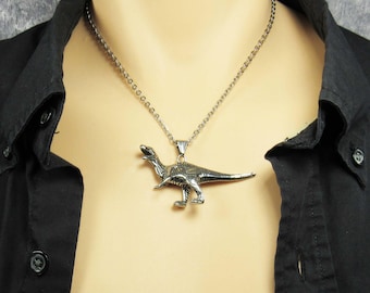 Stainless Steel Dinosaur Pendant, Hypo Allergenic Jewelry, 304 Stainless Jewelry, Men's Necklace, Men's Jewelry, Woman Necklace