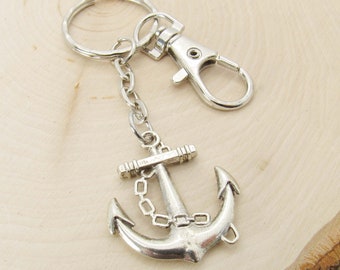 Anchor Keychain, Anchor Pendant Key Ring, Anchor Lanyard, Nautical Keyring, Nautical Key Chain, Gift for Men, Men's Accessories, Womens Gift