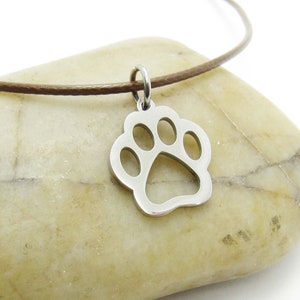 Stainless Steel Paw Charm Pendant Necklace, Men&#39;s Necklace, Hypo Allergenic Jewelry, Woman&#39;s Necklace, Men&#39;s Charm Pendant Jewelry