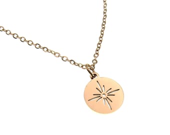 Stainless Steel Galaxy Star Charm, Stainless Steel Chain with Extension, Men's Necklace, Women's Necklace, Celestial Jewelry, Round Star