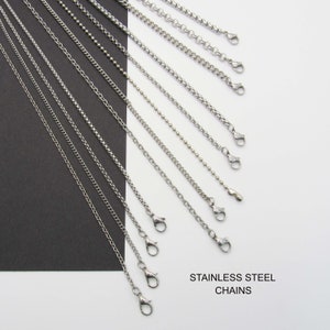 Stainless Steel Chain Necklaces for Men, Necklace Chains for Women, Stainless Steel Hypo Allergenic Chains, Fashion Necklaces for Men, Women