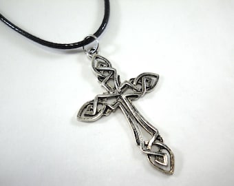 Celtic Knot Pendant Necklace, Celtic Cross Jewelry, Irish Knot Necklace, Men's Cross Necklace, Men's Necklace, Women's Necklace, Celtic Knot