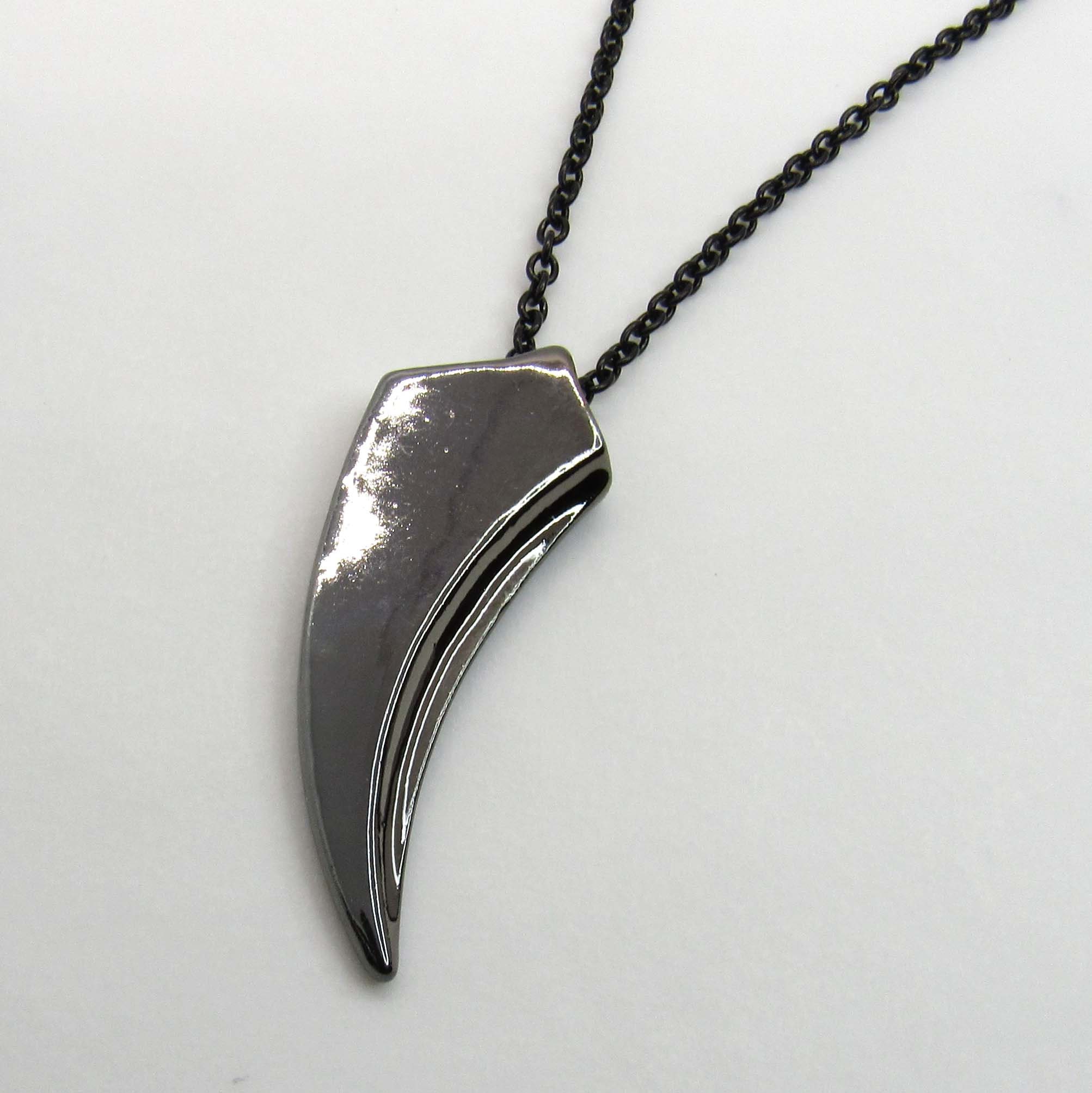 Jewelry Vintage Men's Stainless Steel Angel Wing Pendant 21 Inch