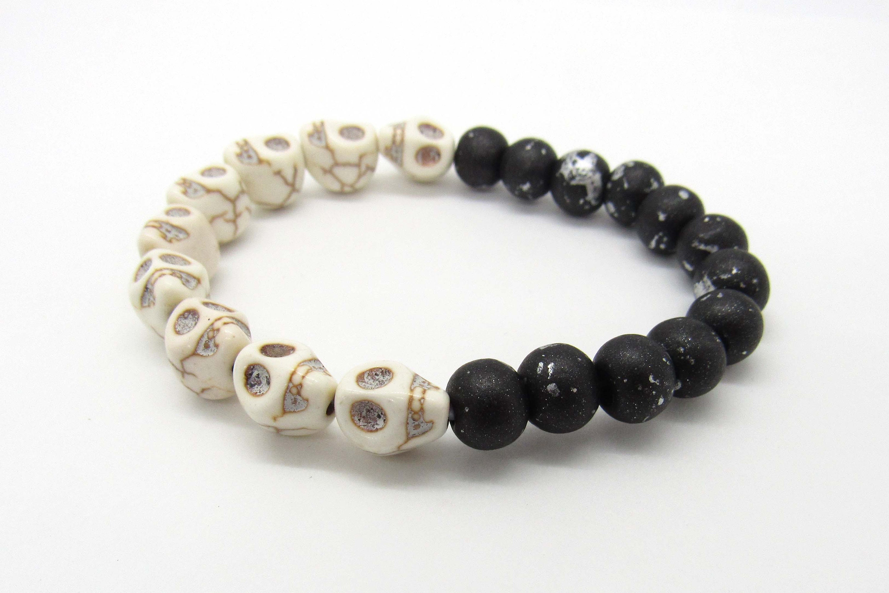 SYOSOF Halloween Bracelet Beaded Pumpkin Head Skull Ghost Beads 16mm Wooden  Beads - Walmart.com