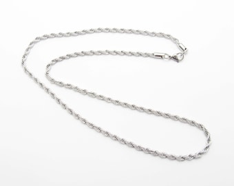 304 Stainless Steel Rope Chain Necklace, Chain Necklace for Men, Women's Rope Chain Necklace, Hypo Allergenic Chain Necklace