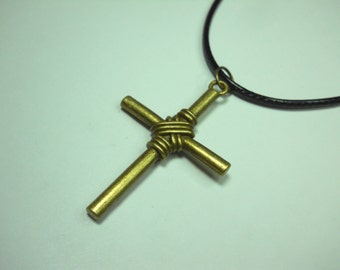 Antique Bronze Knot Cross Men's Necklace, Women's Necklace, Spiritual Jewelry, Cross Charm Necklace, Men's Jewelry, Women's Jewelry