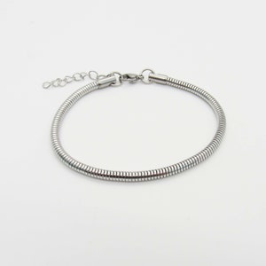 Round Snake Chain Bracelet, Stainless Steel Bracelet, Men&#39;s Jewelry, Women&#39;s Jewelry, Fashion Bracelet for Men, Bracelet for Women