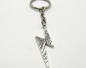 Lightning Bolt Pendant Key Ring, Bolt Charm Key Chain, Thunder Bolt Key Ring, Men's Accessories, Women's Accessories