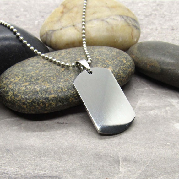 Stainless Steel Dog tag Necklace For Men