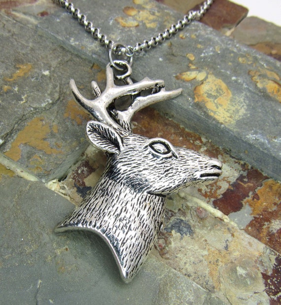 Deer head necklace clearance