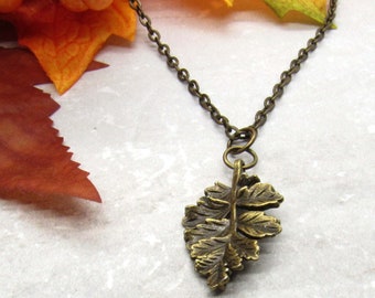 Fall Leaf Pendant, Autumn Leaf Necklace, Men's Necklace, Women's Necklace, Nature Leaf Necklace, Seasonal Jewelry