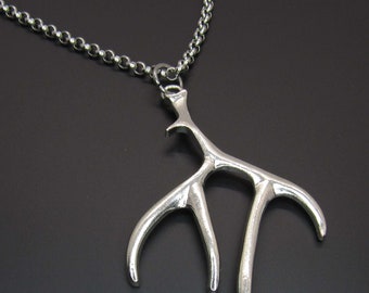 Mule Deer Antler Pendant Necklace, Deer Antlers, Mule Deer Antler Necklace, Animal Charm, Tribal Charm,  Men's Necklace, Women's Necklace
