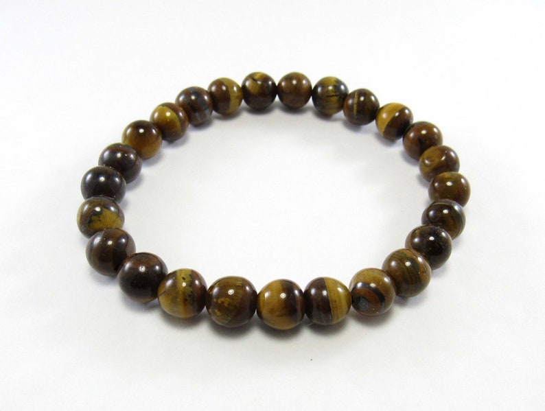 Gift for Men 8mm Beads Men/'s Jewelry Men/'s Bracelet Tiger/'s Eye Chakra Bracelet Elastic Cord Women/'s Bracelet