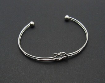 Stainless Steel Cuff Knot Bracelet, 201 Hypo Allergenic Stainless Steel, Cuff Bracelet for Men, Fashion Bracelet, Men's Jewelry