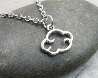 Cloud Charm Pendant Necklace, Men's Necklace, Stainless Steel Hypo Allergenic Necklace, Woman's Necklace, Women's Charm Pendant Jewelry