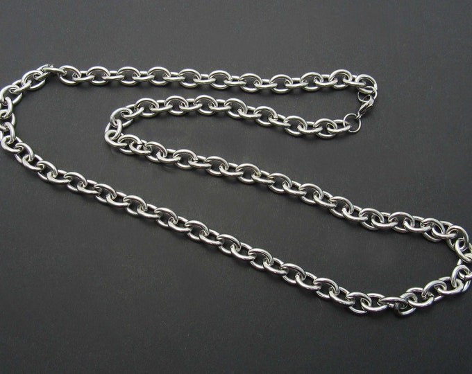 Featured listing image: Chunk Cable Chain Necklace for Men, 201 Stainless Steel Cable Chain, Link Chunk Cable Chain Necklace for Men or Women