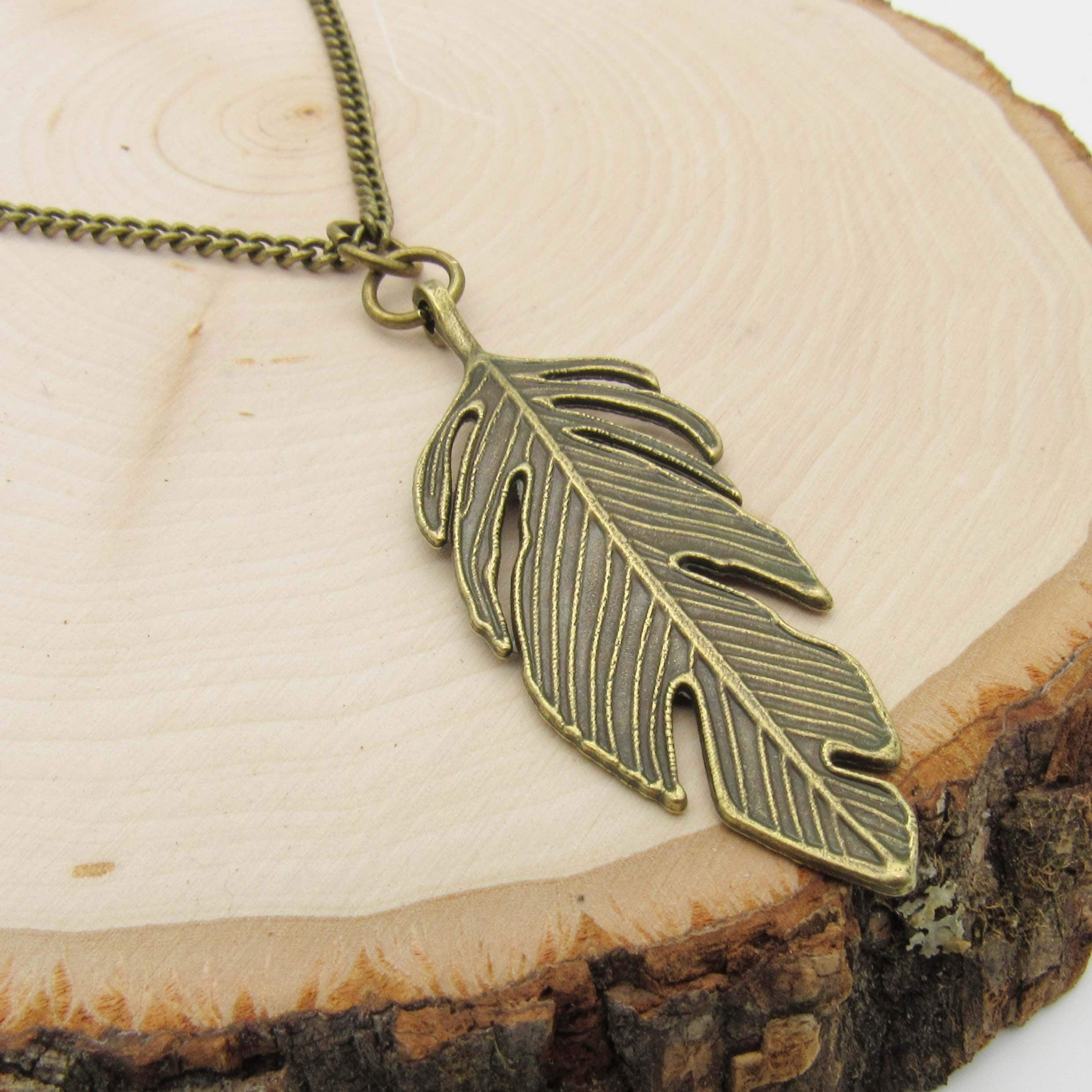 Large Antique Bronze Leaf Pendant, Nature Jewelry, Tribal Jewelry, Men's  Necklace, Woman's Necklace, Jewelry for Men, Jewelry for Women