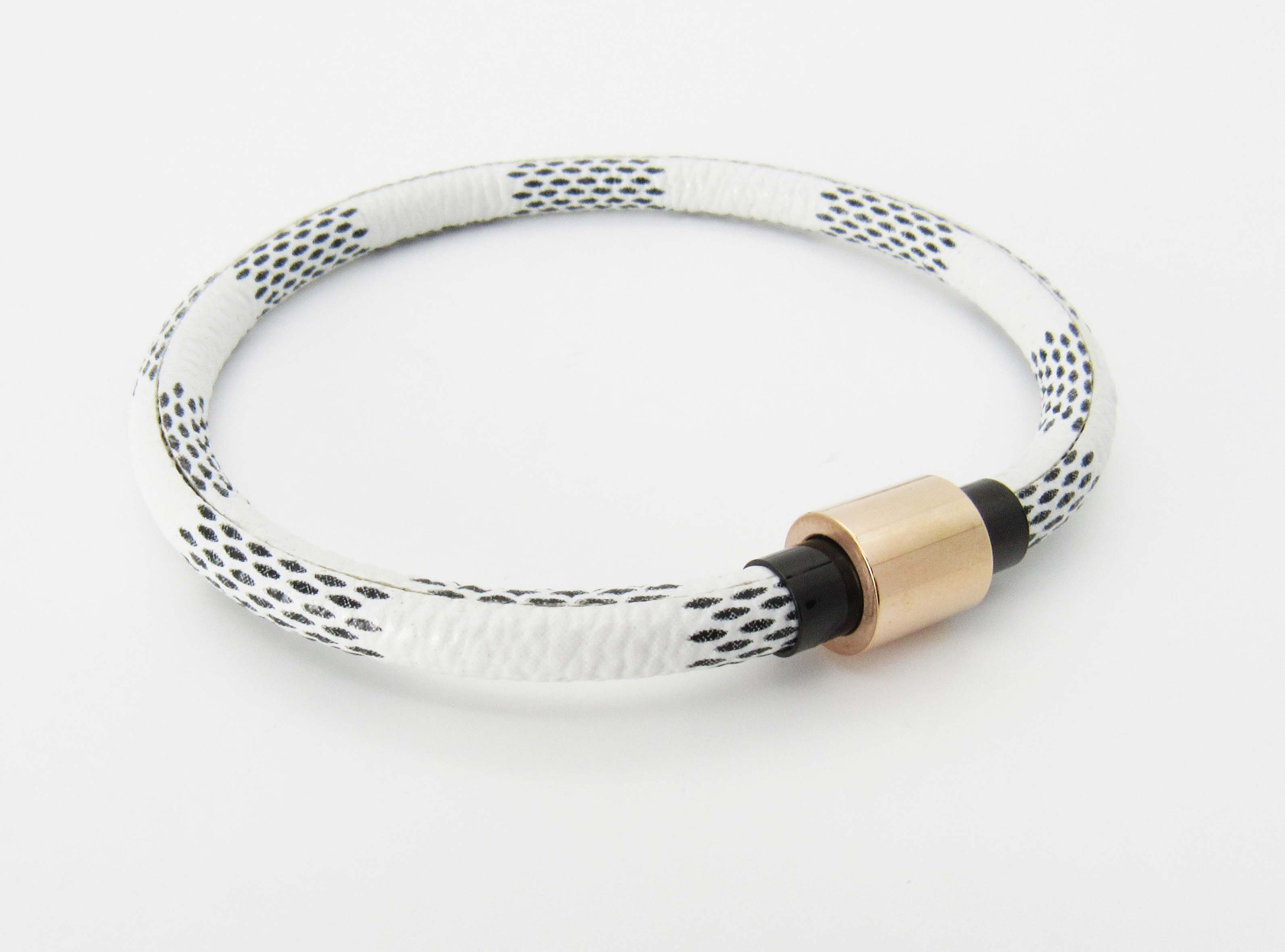 Silver Lockit Bracelet, Silver and Blue Polyester Cord