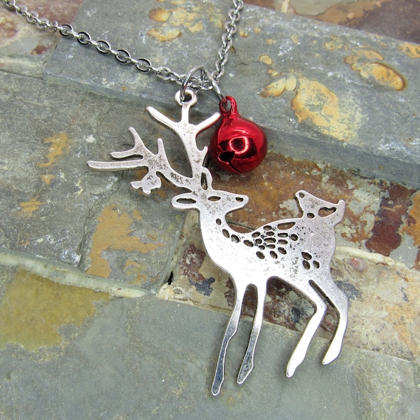 Reindeer Necklace Etsy