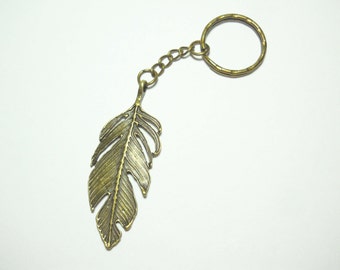Large Feather Pendant Keychain, Feather Key Ring, Feather Lanyard, Gift for Men, Men's Accessories, Gift for Women, Women's Accessories