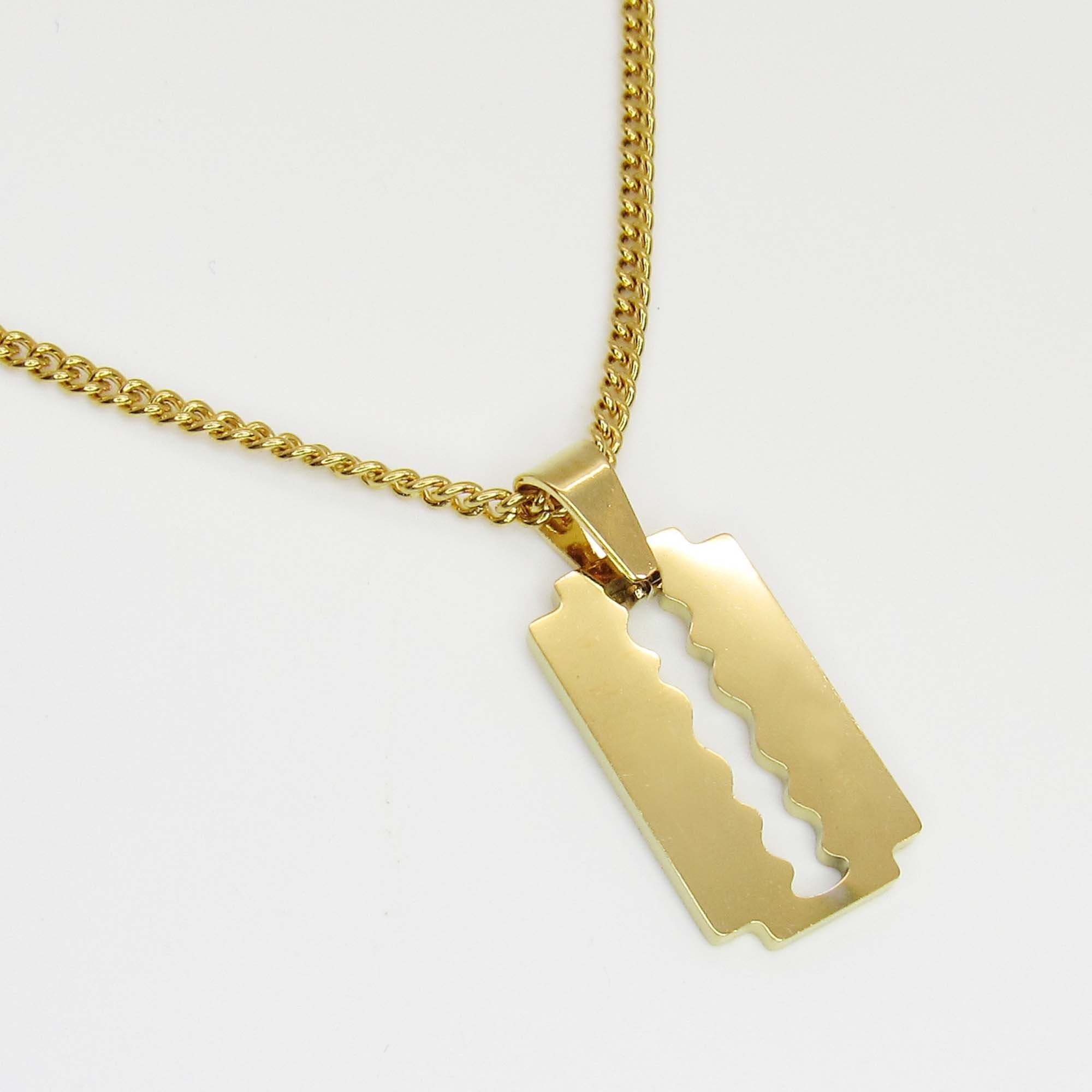 Jessi Unisex Razor Blade Charm Necklace