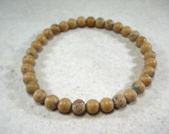 Natural Jasper 6mm Bead Bracelet, Men's Bracelet, Men's Jewelry, Gift for men, Women's Bracelet