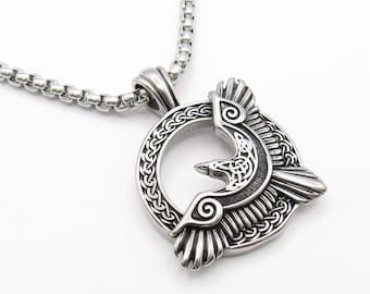 304 Stainless Steel Eagle Pendant With Large Chain Necklace, Hypo Allergenic Jewelry, Men's Necklace, Men's Jewelry, Woman Necklace