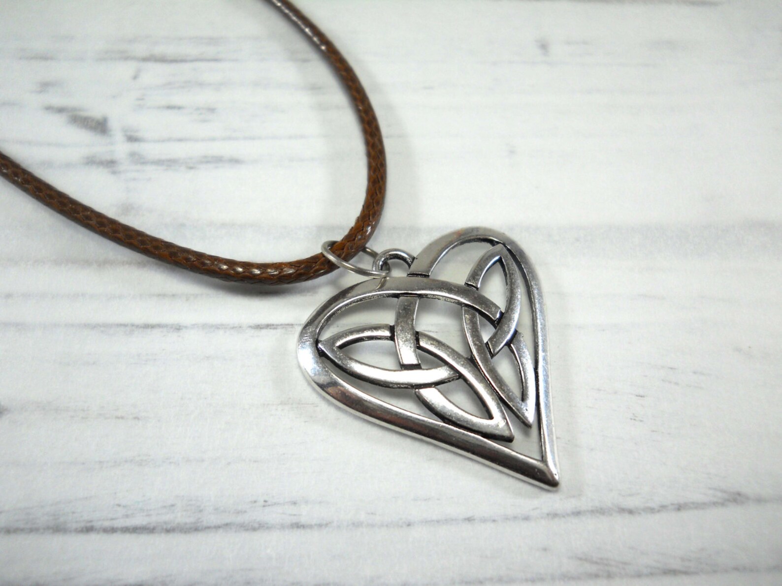 Celtic Knot Heart Pendant Necklace Celtic Jewelry Celtic Etsy