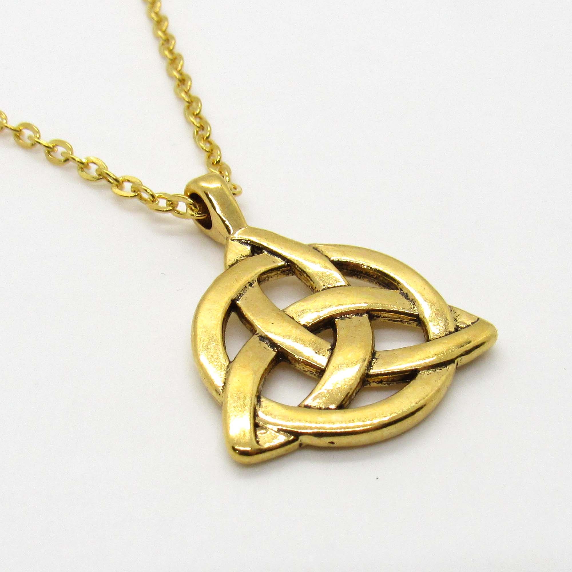 18ct Yellow gold plate over stainless steel Rabbit necklace | Non Celtic  Silver | Celtic Gold