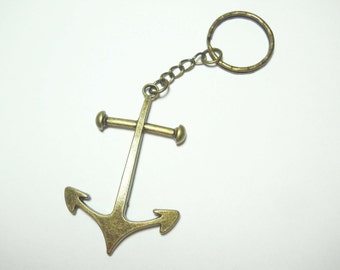 Anchor Charm Keychain, Anchor Pendant Key Ring, Anchor Lanyard, Nautical Key Chain, Men's Accessories, Gift for Men, Women's Accessories