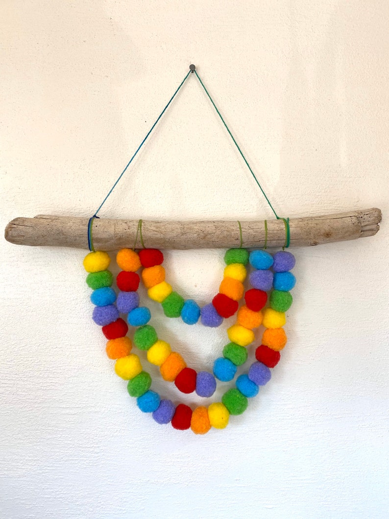 Fluffy Rainbow Wall Hanging