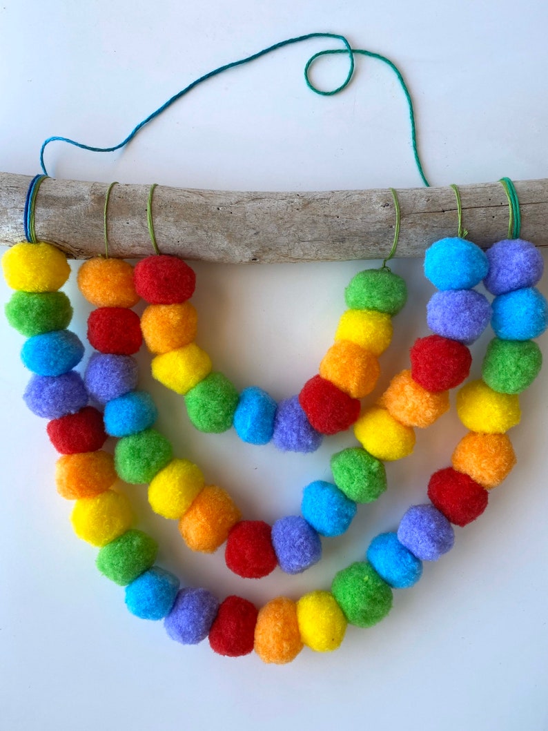 Fluffy Rainbow Wall Hanging