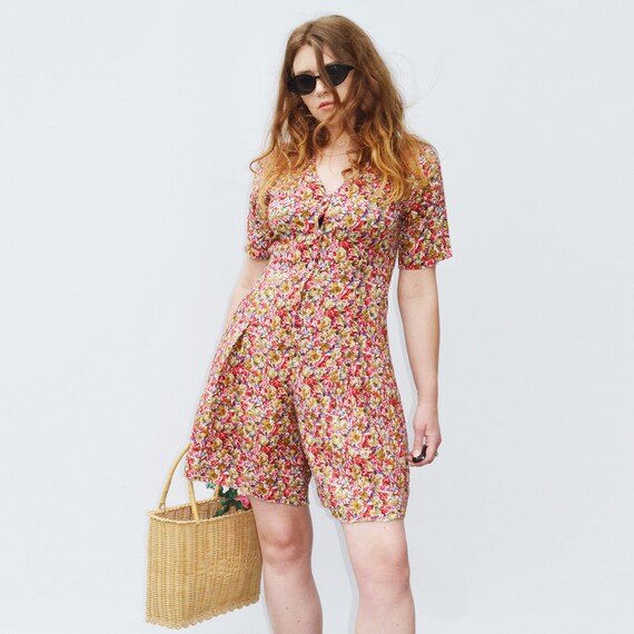 Vintage 80's Floral Ditsy Playsuit