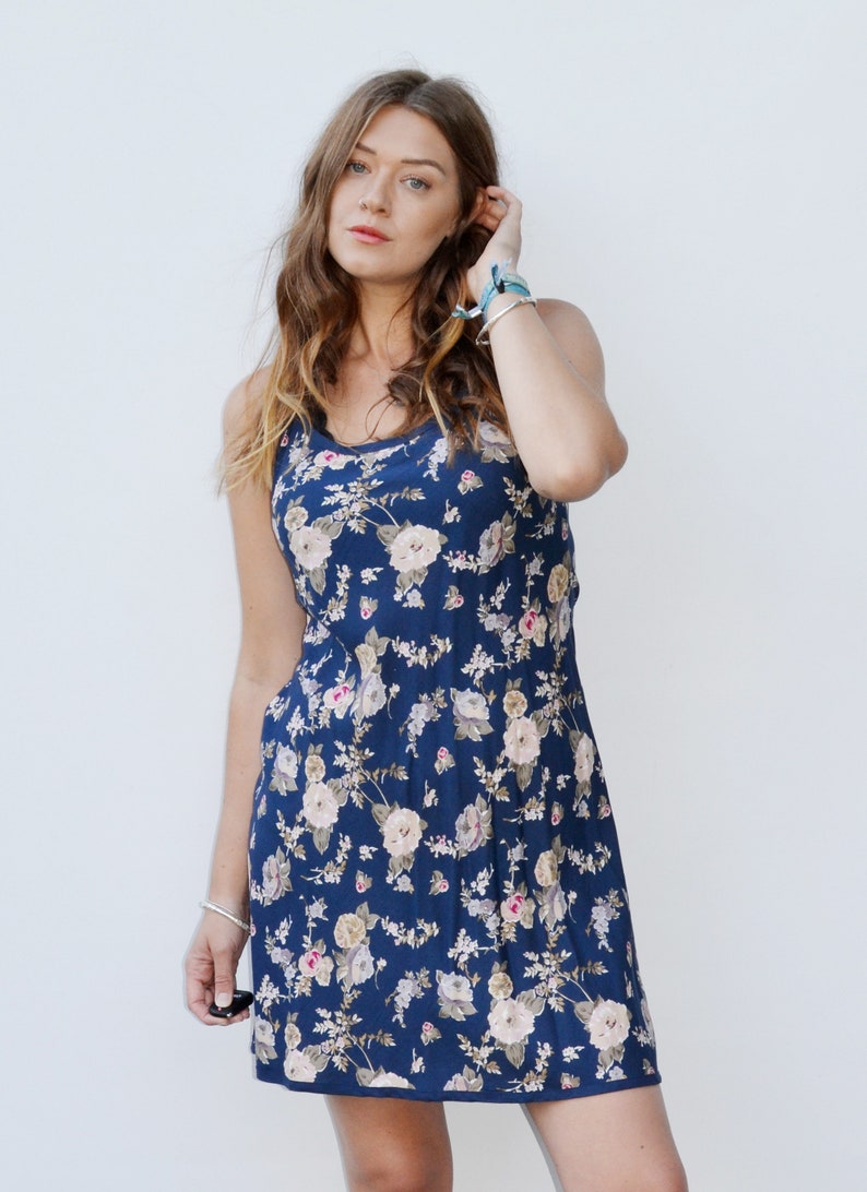 Vintage 90's Floral Print Slip Dress image 6