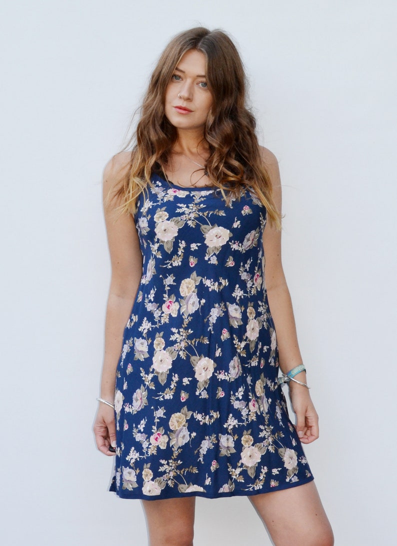 Vintage 90's Floral Print Slip Dress image 4