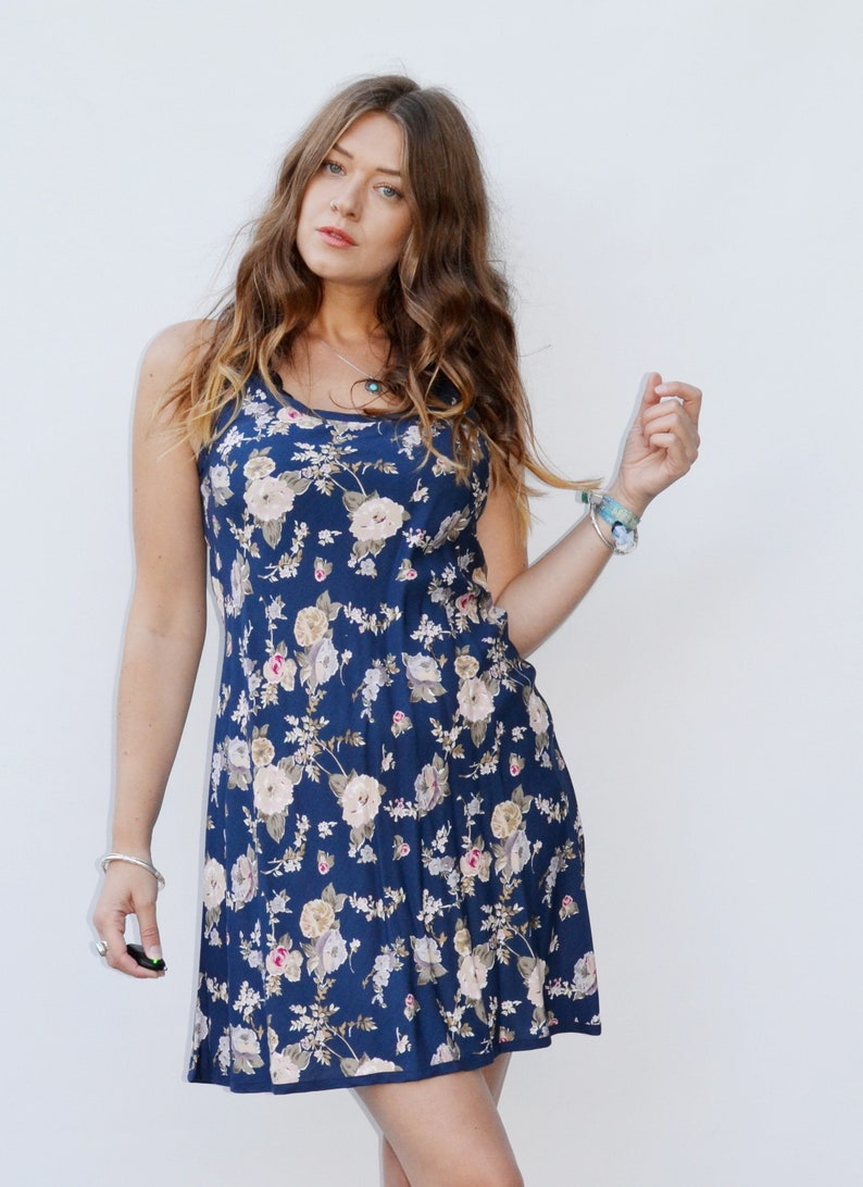 Vintage 90's Floral Print Slip Dress image 8