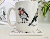 British Birds Mug - Bird Gift - Woodland Nature Homeware - Nature Kitchen - Gifts for Tea Lovers - Robin - Greenfinch - Chaffinch - Dunnock