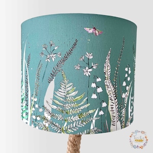 British Woodland Lampshade – Fern & Moth Nature Design