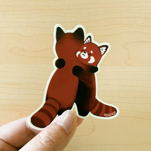 Umarmte rote Pandas Wasserdichter Vinyl-Aufkleber
