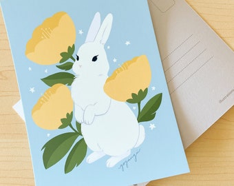 Spring Bunny Mini Print / Postcard